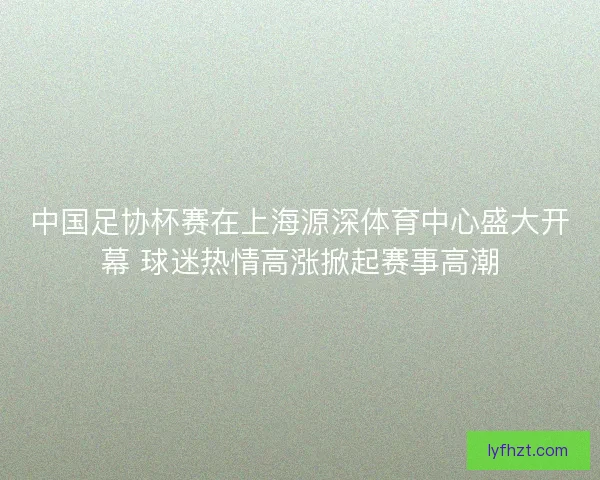 中国足协杯赛在上海源深体育中心盛大开幕 球迷热情高涨掀起赛事高潮
